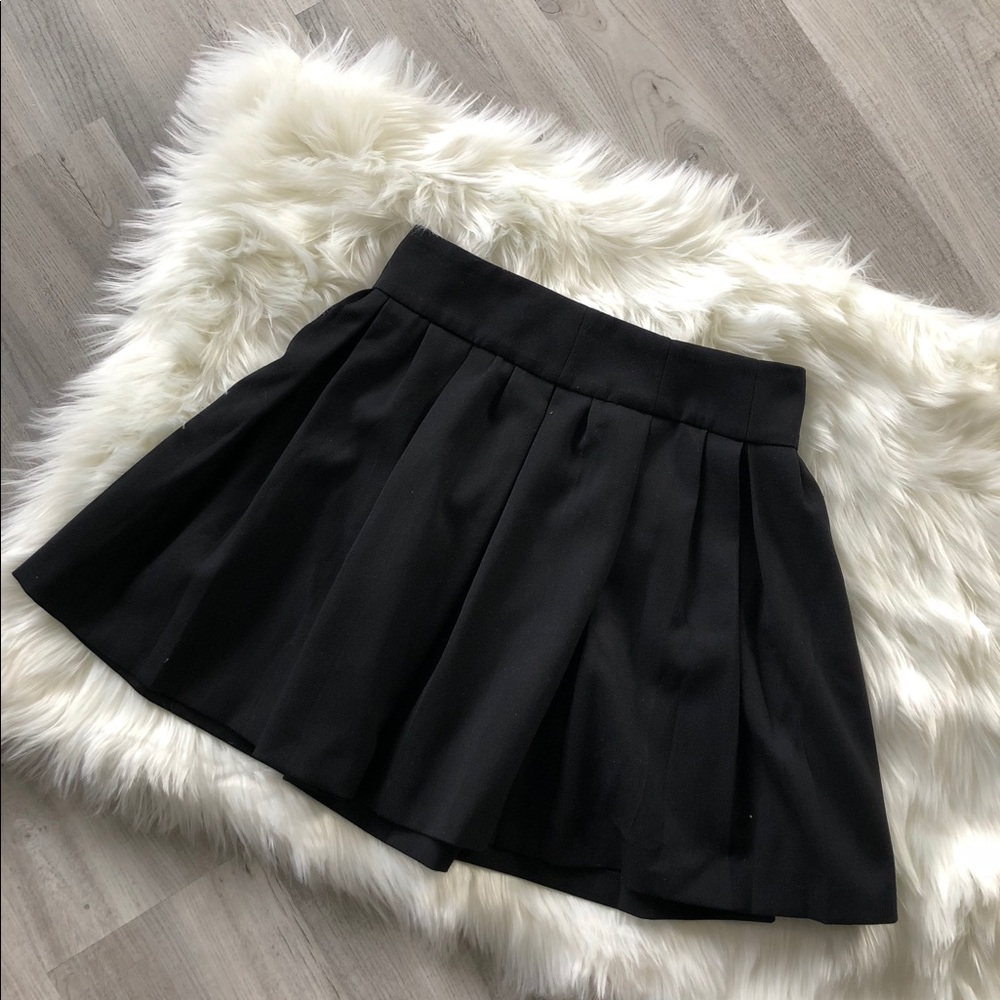 ZARA black pleaded skirt